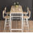 5-Piece Kitchen Counter Height Table Set Bar Table with 4 Chairs Sturdy Wood Frame Space-Saving Design for Dining, Kitchen & Breakfast Nook Easy Assembly-2004301396