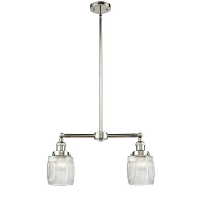 Luminaire suspendu linéaire à 2 lumières pour îlot de cuisine Mireya