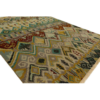 Billye Wool Geometric Area Rug