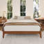 Structure de lit plateforme en bois de bambou sec de taille grand 12 po, avec support de lattes de bois, aucun sommier requis, assemblage facile-515694689