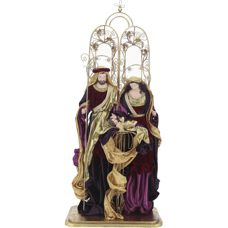 Holy Family With Creche - 39.5 Inches