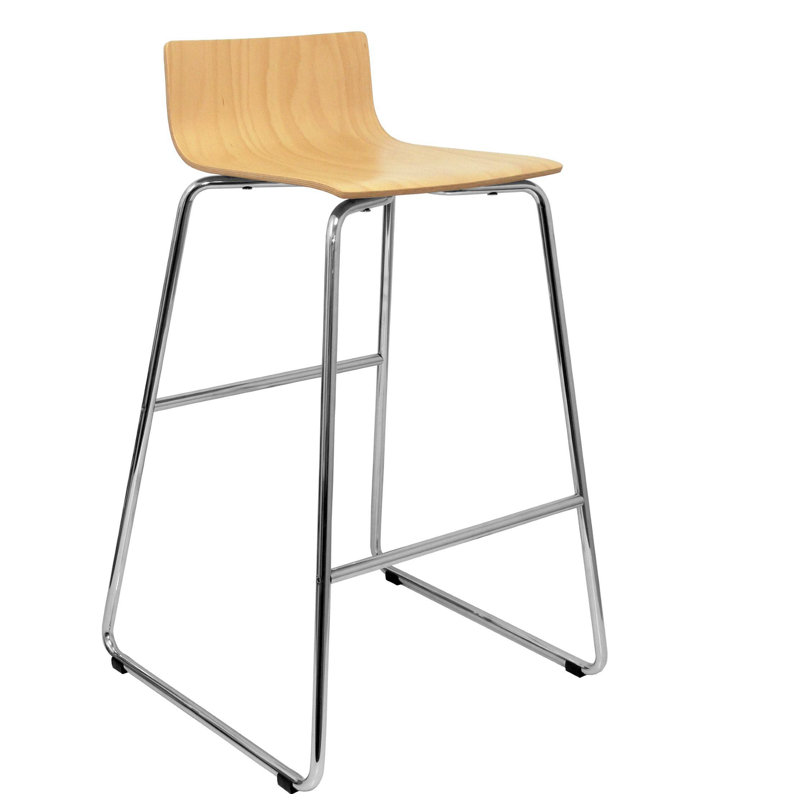 Roye Counter Stool with Metal Frame, Beech