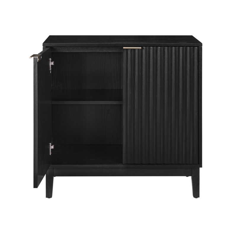 2 Door Storage Cabinet, Black