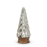 Park Hill Collection Whitewash Silver Mercury Glass Tabletop Tree, 13"