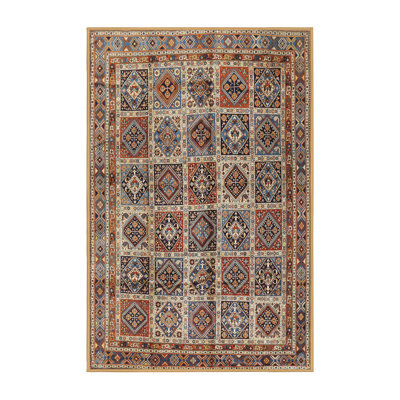 Tapis oriental orange / bleu