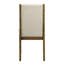 Doux 2 chaises de salle à manger rembourrées en tissu neutre brun pour une configuration de pièce traditionnelle