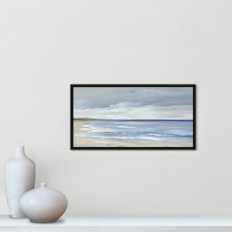 «Whispering Waves - Panorama Version Print» par Nan, H 16,5 po x l 31,5 po, Espresso
