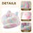 Faux Fur Upholstered Foam Filled Compression Bean Bag Chair for Adults，Colorful-1459211709