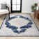 Amee Ornate Medallion Modern Ivory/Navy Rug