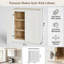 Armoire murale blanche en bois massif avec portes à fermeture douce et tablettes réglables - Armoire de rangement à double porte 24 po-498570994