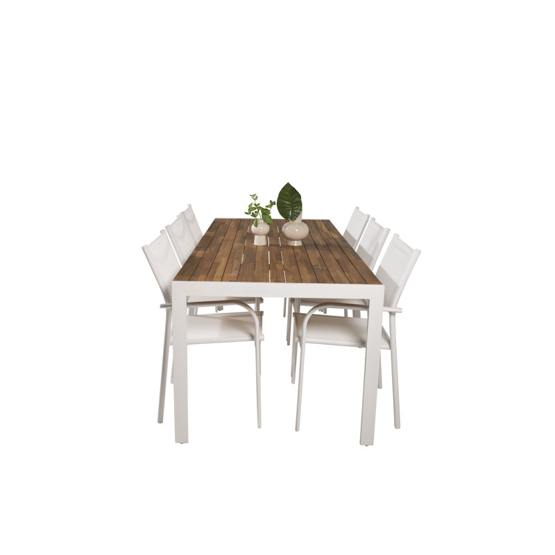 Hyeon 6 - Person Patio Dining Set with Rectangular Table