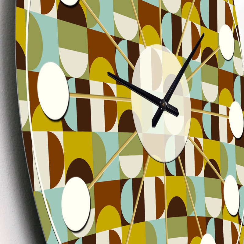 Horloge murale rétro à pois I - Mid-Century, Petit