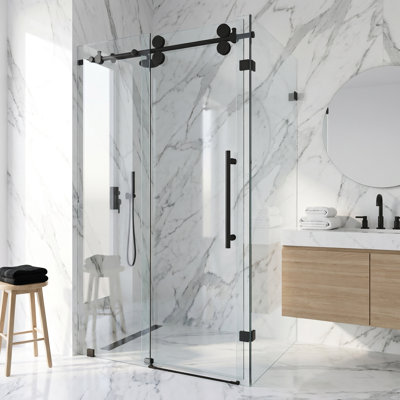 Winslow 46.5 in. W x 74 in. H Frameless Sliding Rectangle Shower Enclosure