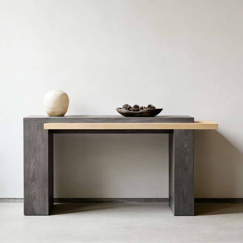 Console Retro Minimalist Art Design, H 33,46 po x l 70,87 po x P 13,78 po, Noir