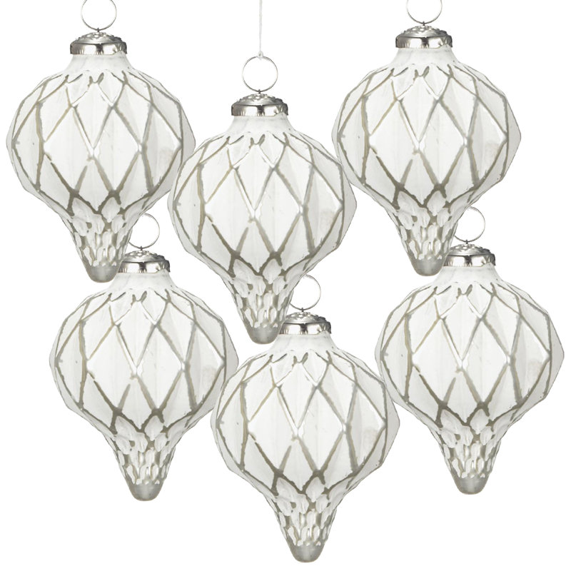 Ornement brillant à oignon Mercury Diamond Design, H 3 po x l 2,8 po x P 2,8 po