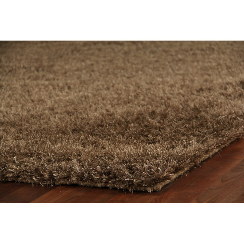 Viscose Shaggy Hand Loomed Area Rug, Rectangle 8' x 10'