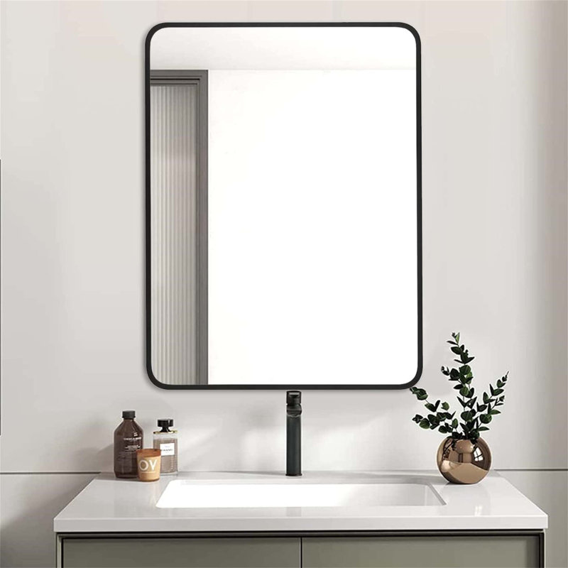 Miroir de salle de bain rectangulaire mural de haute qualité avec conception incassable et installation facile pour les intérieurs modernes