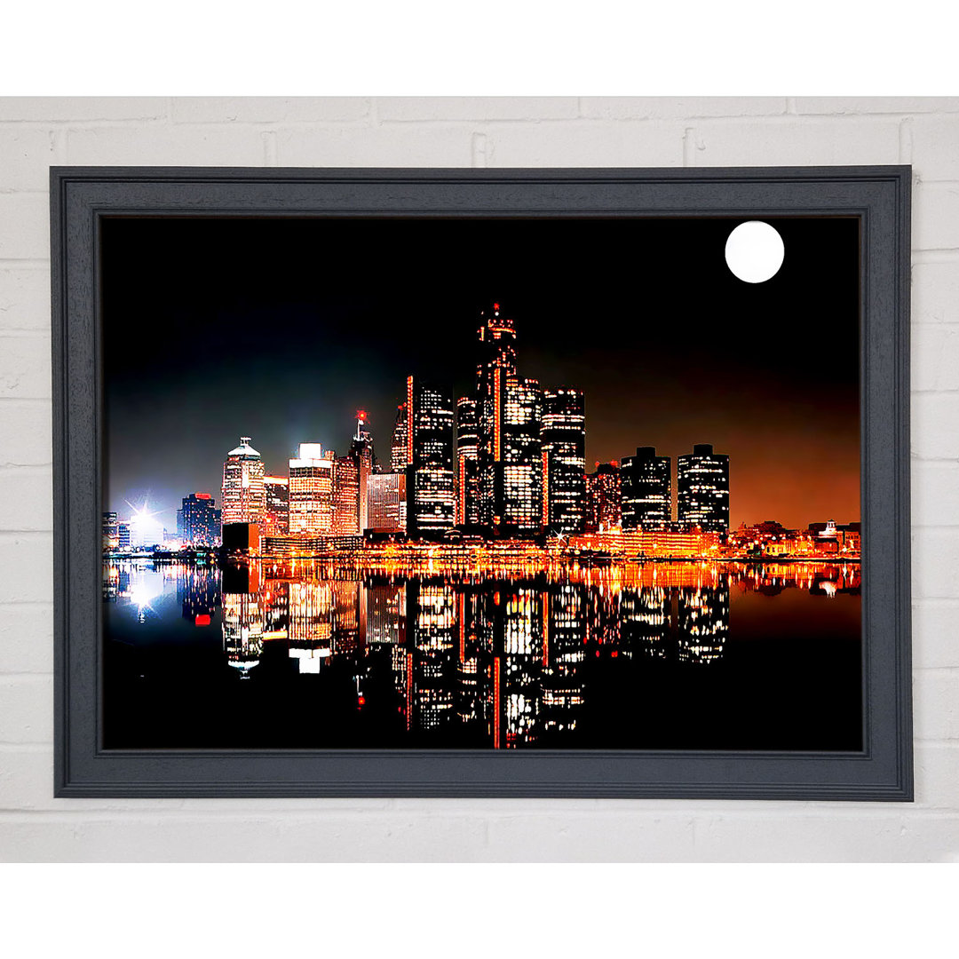 City Moonlit Reflections - Einzelner Bilderrahmen Kunstdrucke