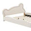 Velvet Platform Bed With Bear-Shaped Headboard And Bed-End Pocket-772664233-772664228