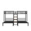 Triple escalier en métal avec tablettes de rangement-2096149618