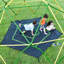 Centre de jeu d'escalade à dôme géométrique 12 pi, tour d'escalade pour enfants avec hamac, support en acier résistant à la rouille et aux rayons UV de 1000 lb