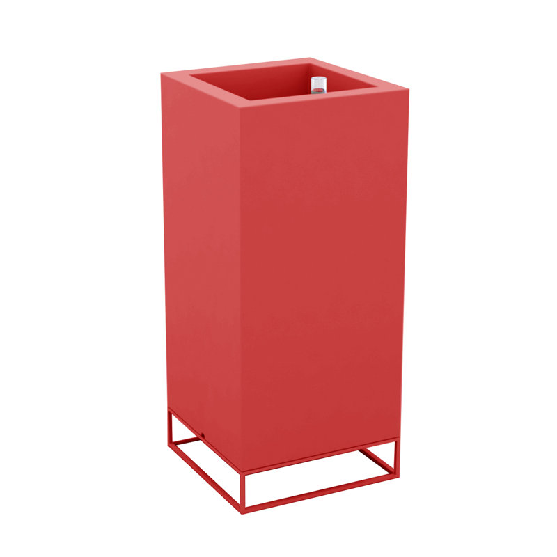 Vela Resin Pot Planter, 35.5" H x 15.75" W x 15.75" D, Anthracite