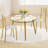 Allisandra Round Unfinished Glass Top Metal Base Dining Table-188628563