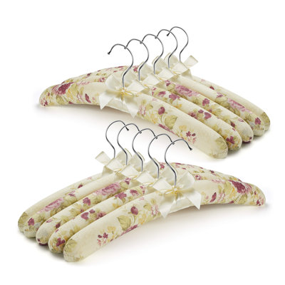 Cintres rembourrés pour chandails - Cintres rembourrés pour femmes - Cintre en mousse antidérapant en toile de satin pour adultes, demoiselle d'honneur (paquet de 10)
