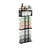 3 Tier Black Wall Mounted Towel Rack, with Storage Basket and Hooks, Rustproof Metal, for Bathroom