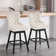 Ensemble de 2 tabourets de bar pivotants Ismaael