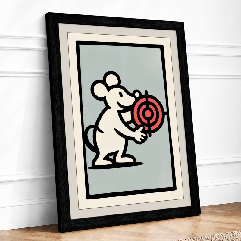 Target Held Graphic Art - Print, Black, A3 - 42.0 x 29.7 cm