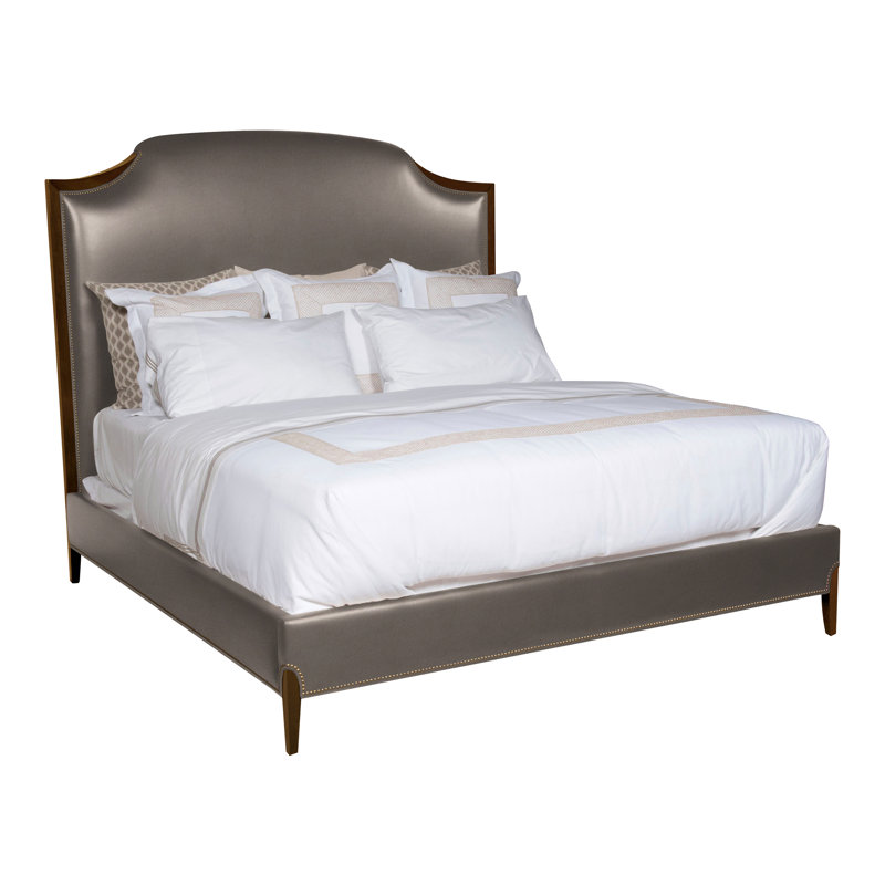 Lillet Queen Upholstered Panel Bed, Dove Gray, Yes, Gatsby Brown Sugar