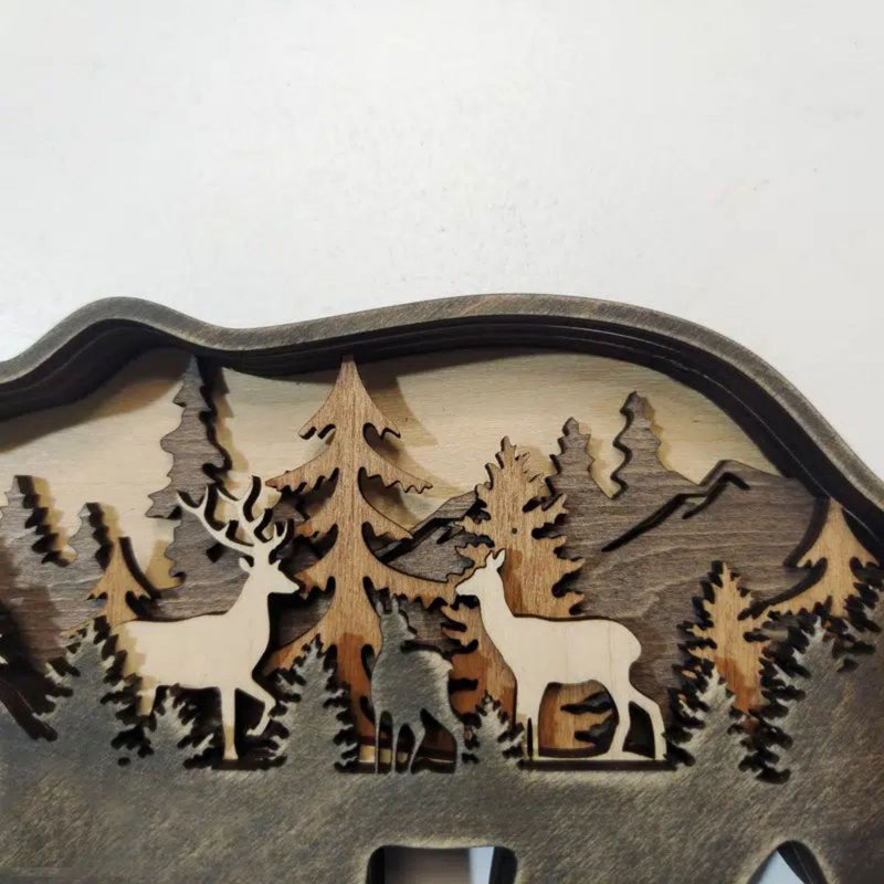 Rustic Landscape & Nature Solid Wood Wall Decor