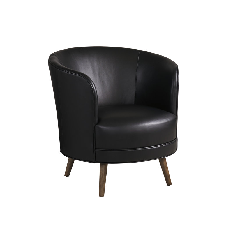 Fauteuil demi-tonneau pivotant en cuir Zanzibar Vegan