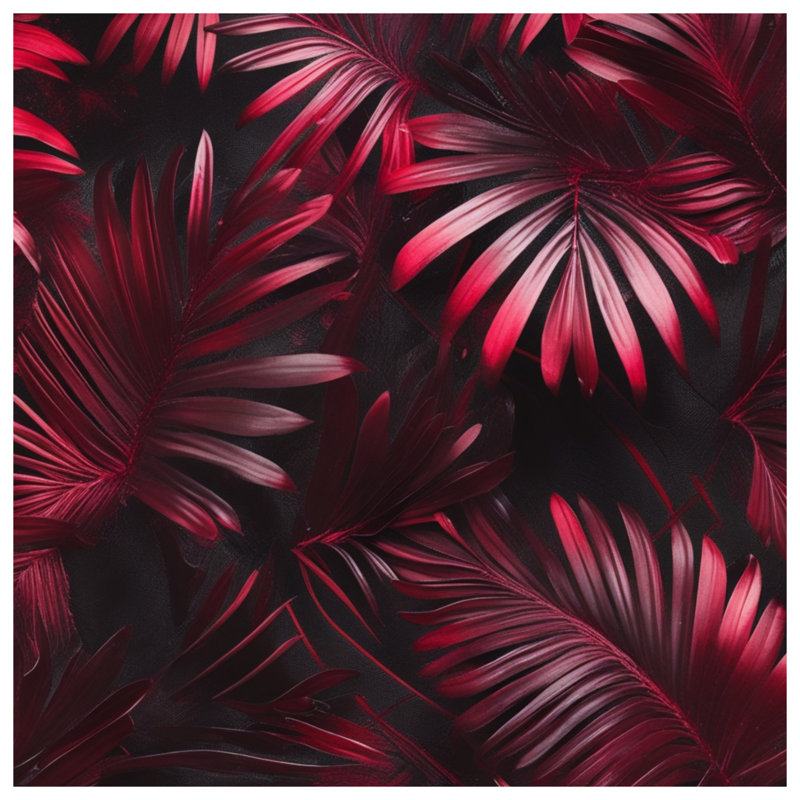 Couvertures de feuilles de palmier rouge, 50in W x 60in H