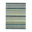 Tapis rayé contemporain gris clair en laine vert clair noué à la main-612132118