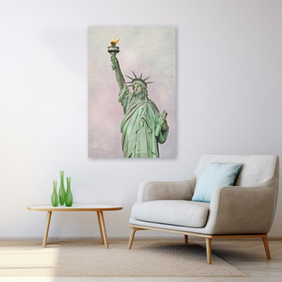 Statue Of Liberty II - Contemporary Statue Of Liberty Closeup Liberty Torch Art