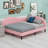 Upholstered Rabbit-Shape Daybed, Sofabed With Rabbit Ear Headboard-1943013545