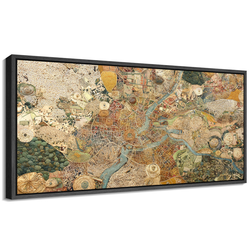 Impression sur toile encadrée, panoramique et panoramique, Structure noire, H 30 po x l 60 po