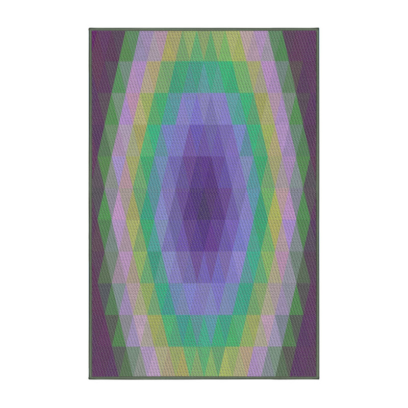 Tapis mauve à motif géométrique Knaack, Rectangle 8 pi x 12 pi