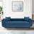 Yussef 90.94'' Velvet Round Arm Sofa-1461882999