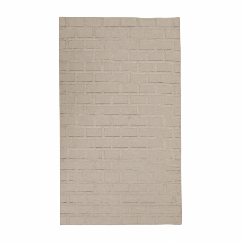 Gabbeh Wool Geometric Area Rug in Gray, Runner 2'6" x 10'