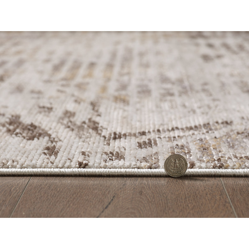 Mira Landscape Machine Woven Performance Area Rug - Sienna - 7'10" x 11', 7'10" x 11'