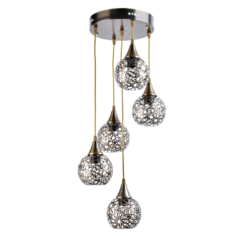 Luminaire suspendu sphère 5 lumières Chippenham