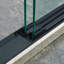 Double porte de douche coulissante, l 56-60 po x H 75 po, cadre en alliage d'aluminium noir mat, verre trempé transparent 5/16 po | Idée cadeau