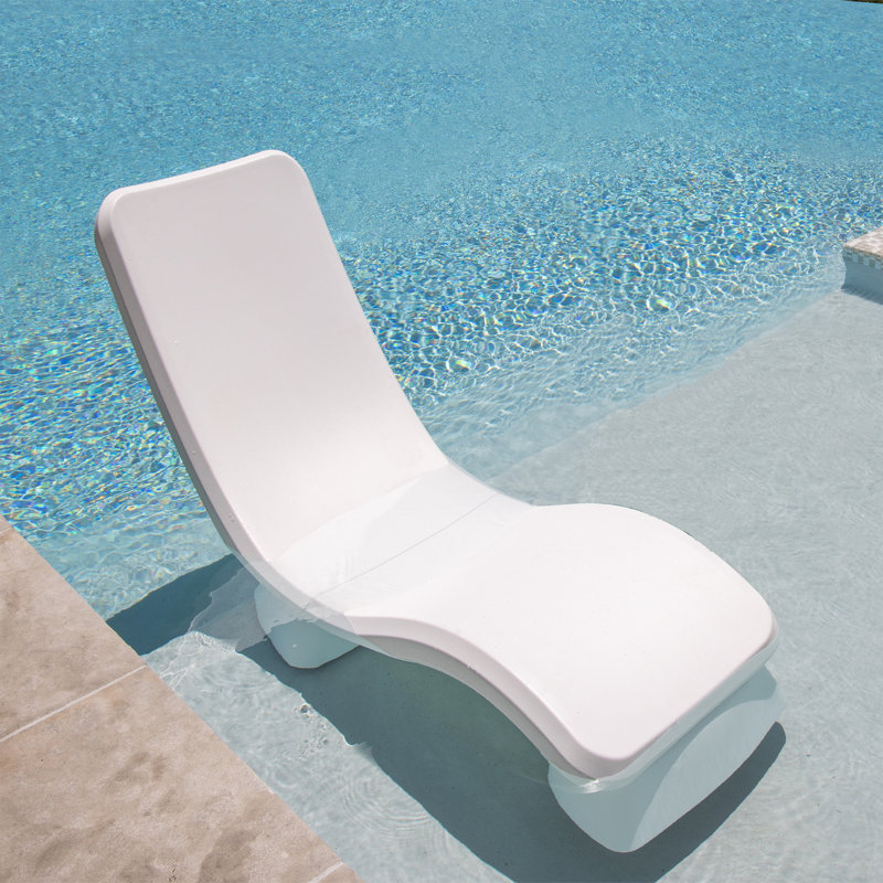 Gosports Coast Modern In Pool Lounge Chair - Waterproof & Weighted Chaise Lounger - Outdoor Furniture For Patio Or In Baja Shelf