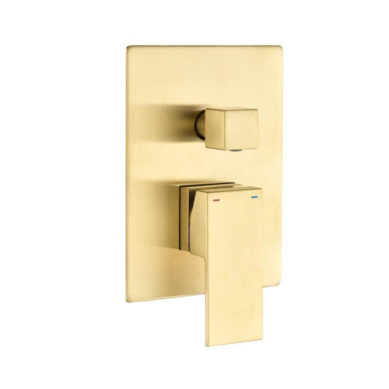 Pomme de douche pour salle de bain - Mélangeur de pluie de luxe en laiton doré 10 pouces mural, Doré
