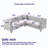 Velvet Corner Sofa , L-Shaped Sectional Couch-505136146
