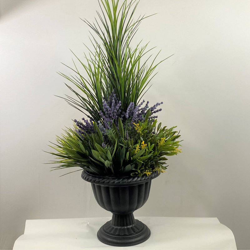Faux Silk Mixed Arrangement in Planter