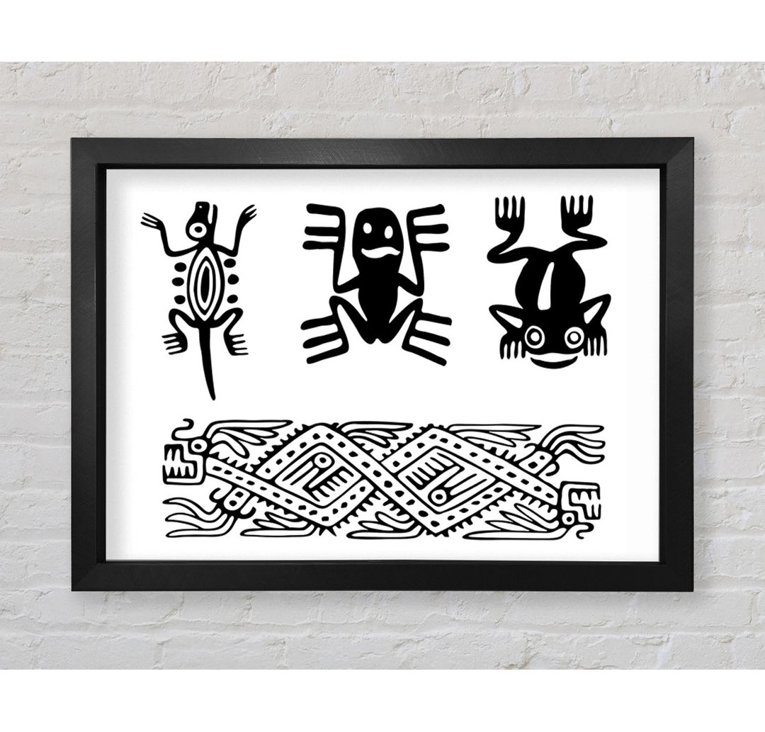 Tribal Animal Art - Einzelne Bilderrahmen Kunstdrucke